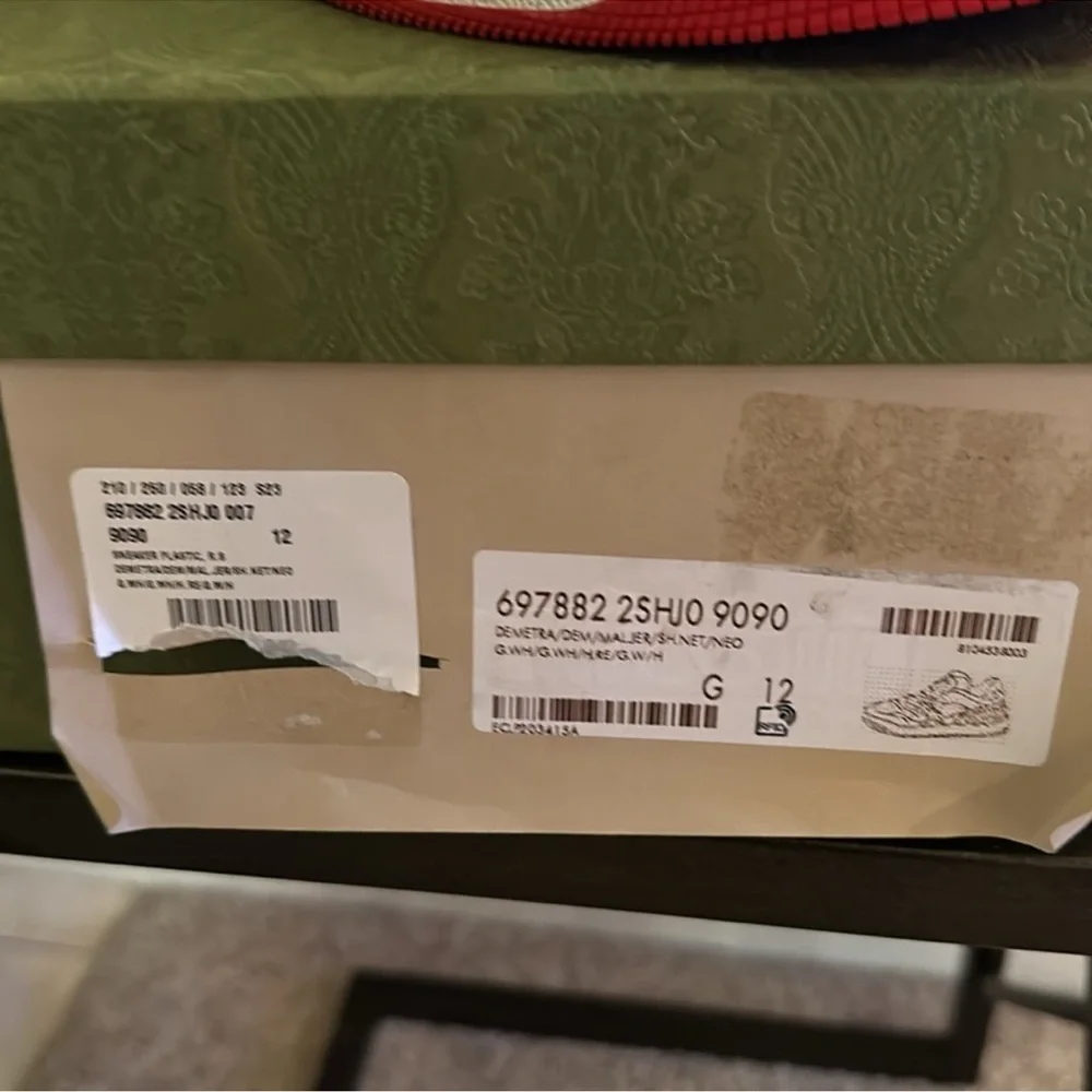 Gucci White Red and Navy Men's Low-Top Sneakers